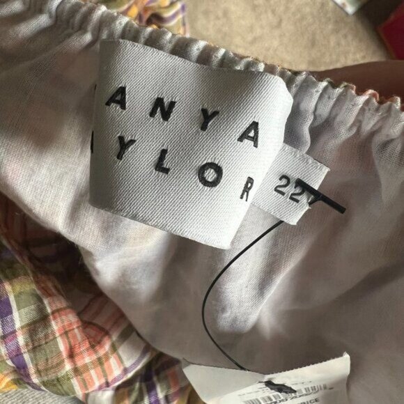 Tanya Taylor Women's Yellow Plaid Self-Tie Xena A-Line Dress Size 22 NWT - Picture 7 of 7